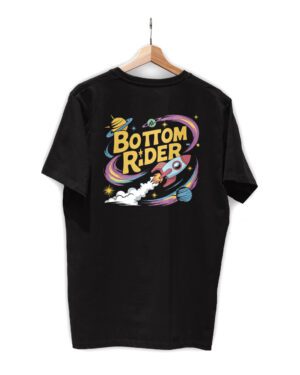 bottom rider blast off black tshirt back print - Off Limits T-Shirt – Push the Limits 🚀