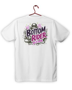 bottom rider Beyond the Norm tshirt black back print