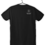 bottom rider classic logo tshirt black back print