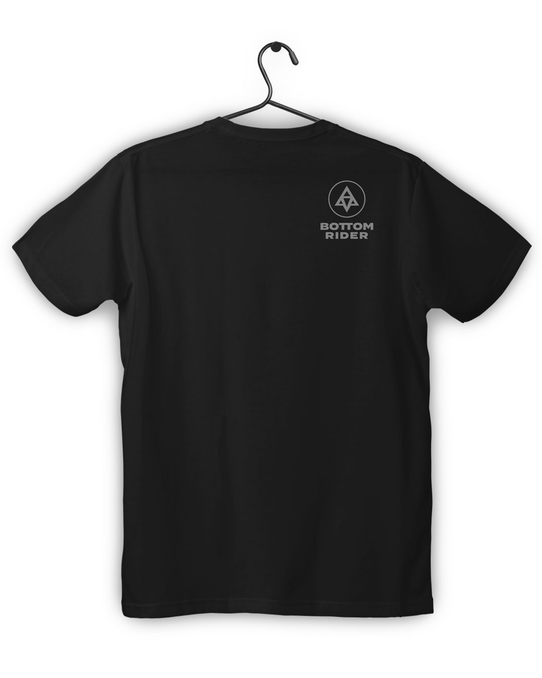 bottom rider classic logo tshirt black back print