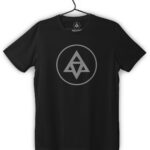 bottom rider classic logo tshirt black front print
