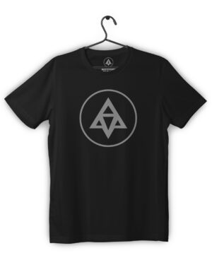 bottom rider classic logo tshirt black front print