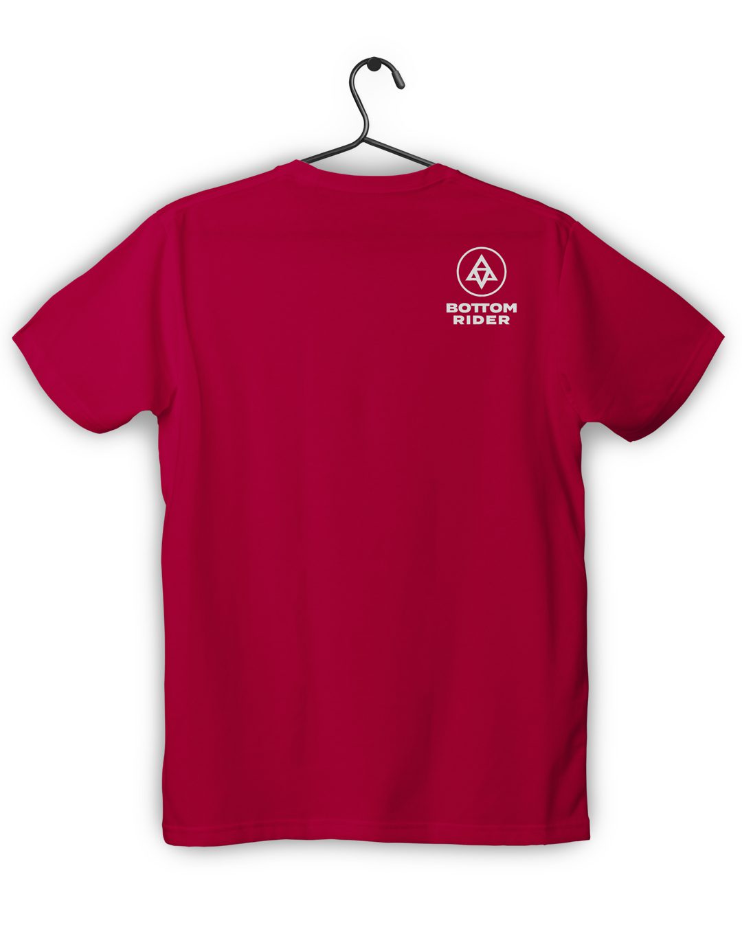 bottom rider classic logo tshirt red back print