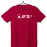 bottom rider classic logo tshirt red front print