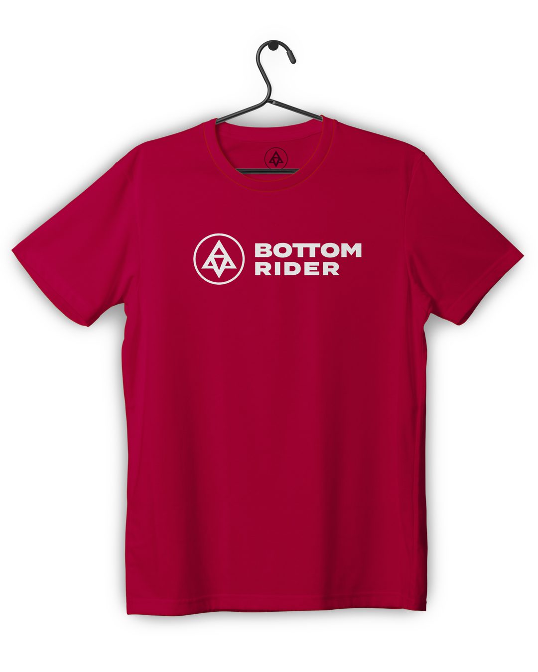 bottom rider classic logo tshirt red front print