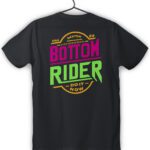 bottom rider rebel at heart tshirt back dark blue print