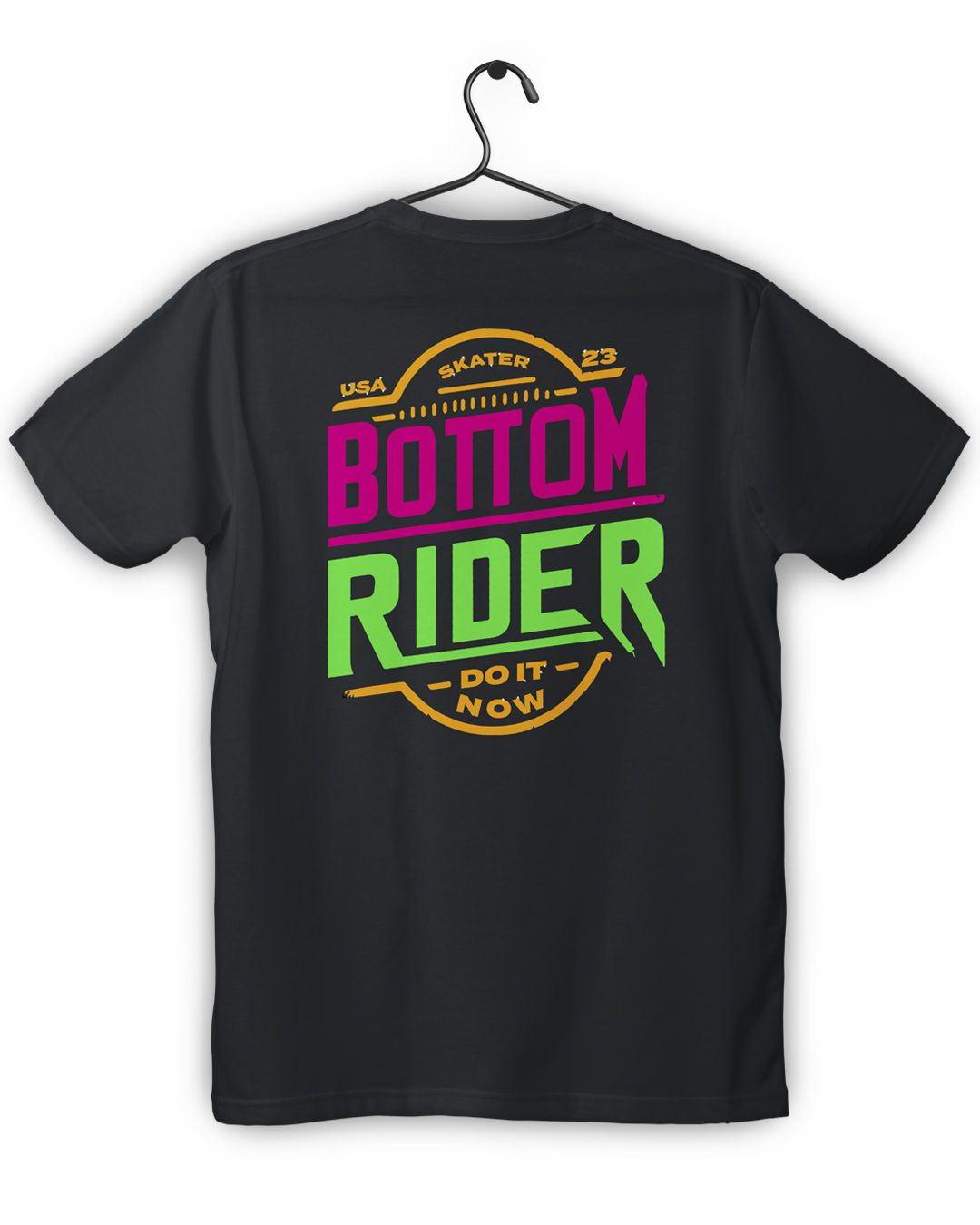bottom rider rebel at heart tshirt back dark blue print