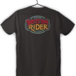 bottom rider skate legacy tshirt back dark brown print