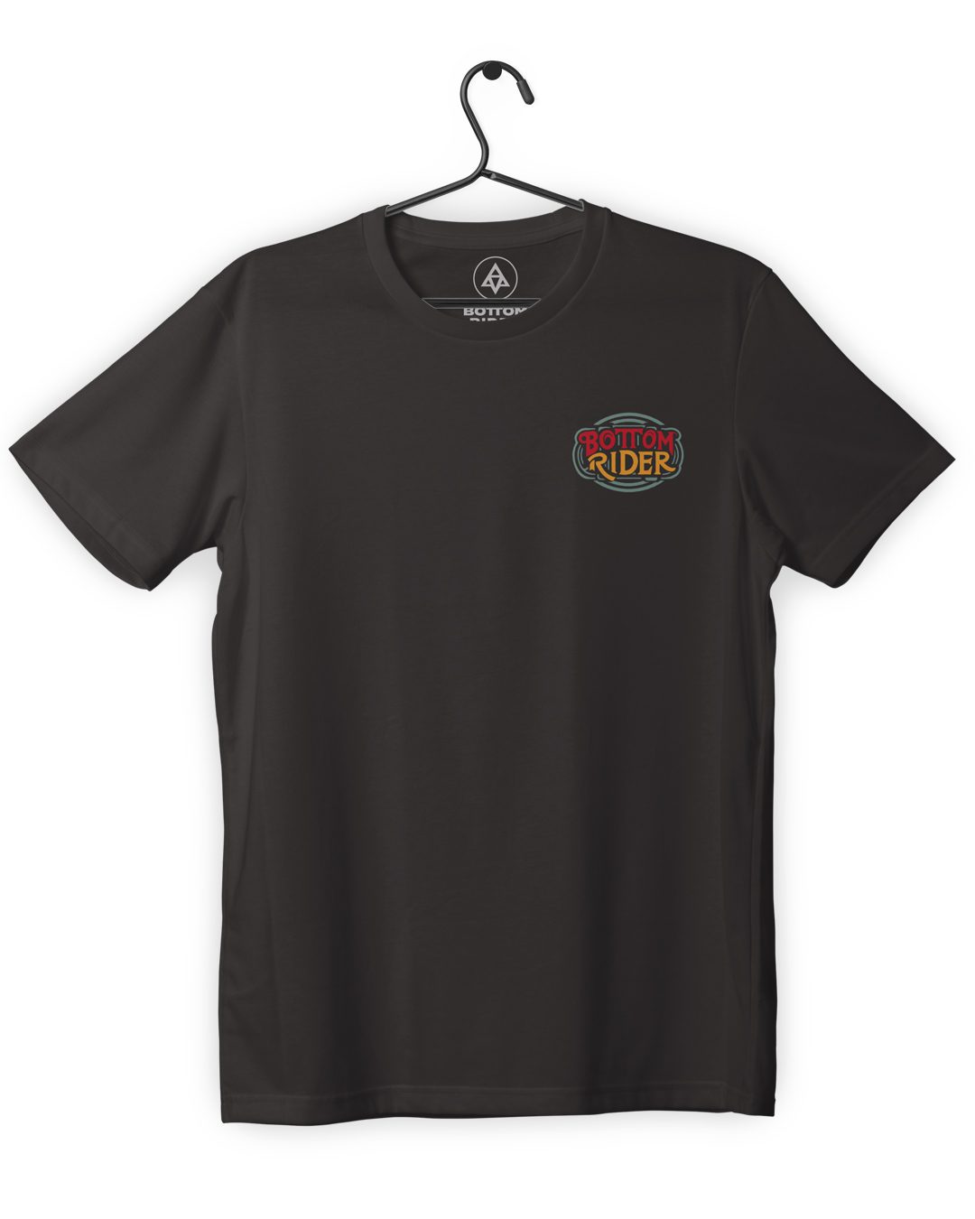 bottom rider skate legacy tshirt front dark brown print