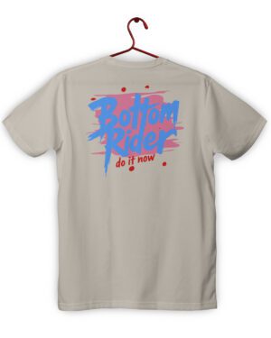 bottom rider skate´s Edge tshirt back cream print