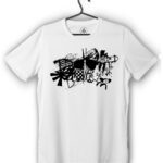 Black and white skate front print - Black and White Skate T-Shirt – Midnight Streets, Loud Minds