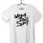 Indomitable spirit skate tee front print - Indomitable Spirit Skate Tee – Bold Typography Meets Raw Street Energy