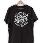 bottom rider Strike hard 07 tshirt black front print - Strike Hard T-Shirt – Punk Energy, Skate Soul ⚡