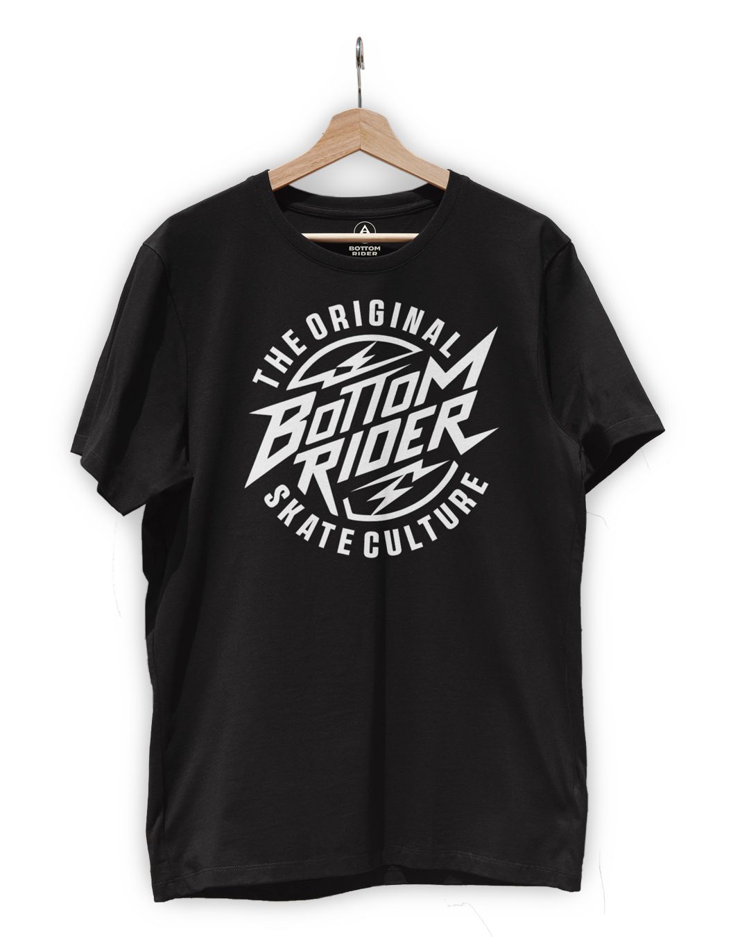 bottom rider Strike hard 07 tshirt black front print - Strike Hard T-Shirt – Punk Energy, Skate Soul ⚡