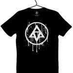 bottom rider drip emblem tshirt raw identity front black print - Drip Emblem T-Shirt | Raw Identity by Bottom Rider