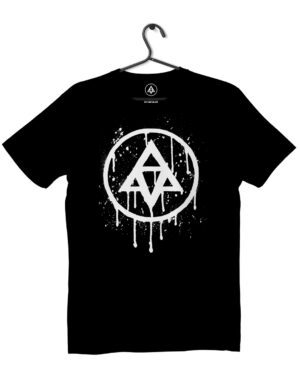 bottom rider drip emblem tshirt raw identity front black print - Drip Emblem T-Shirt | Raw Identity by Bottom Rider
