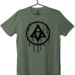 bottom rider drip emblem tshirt raw identity front military print - Drip Emblem T-Shirt | Raw Identity by Bottom Rider