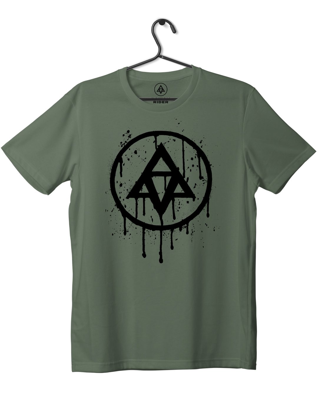 bottom rider drip emblem tshirt raw identity front military print - Drip Emblem T-Shirt | Raw Identity by Bottom Rider