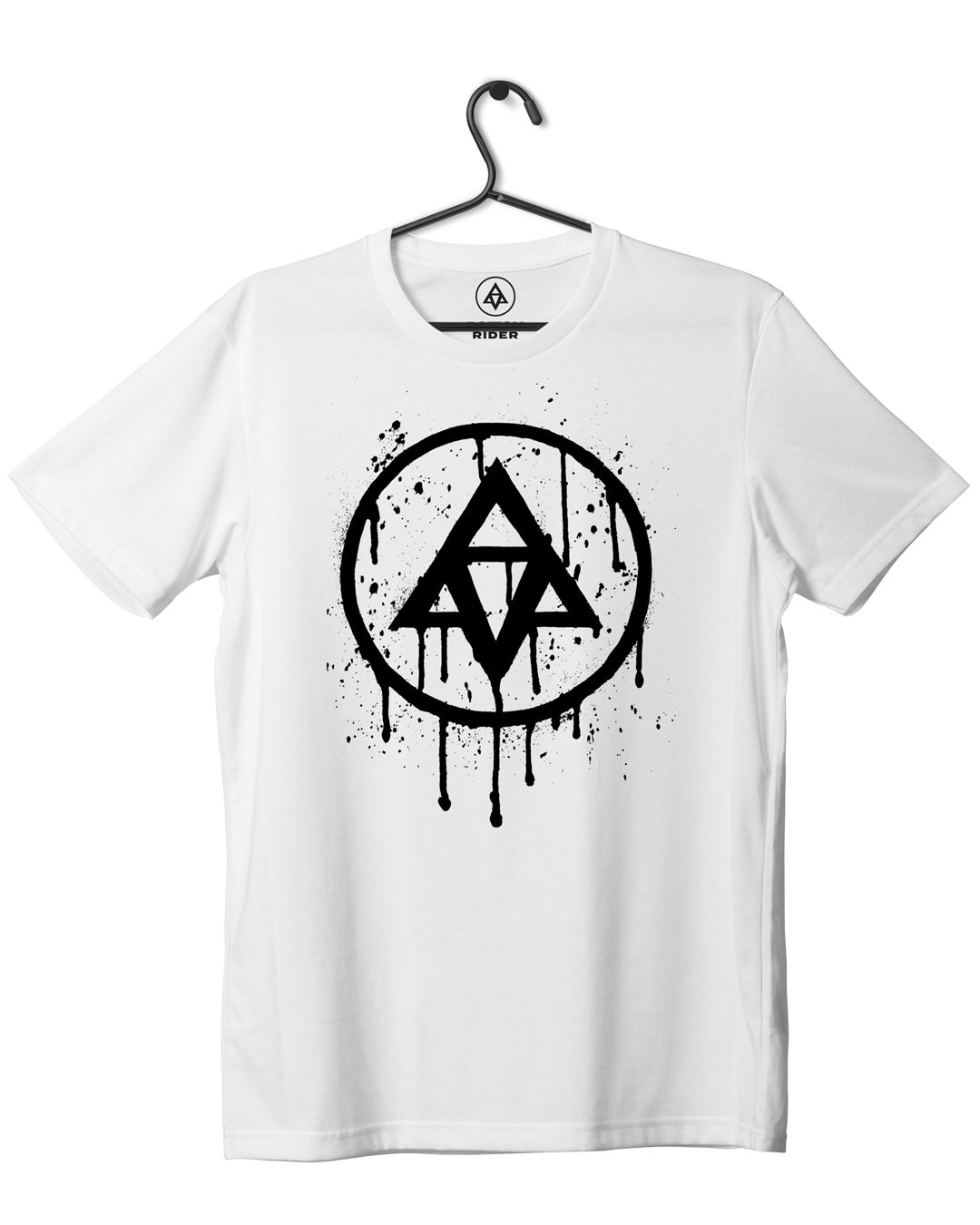 bottom rider drip emblem tshirt raw identity front white print - Drip Emblem T-Shirt | Raw Identity by Bottom Rider