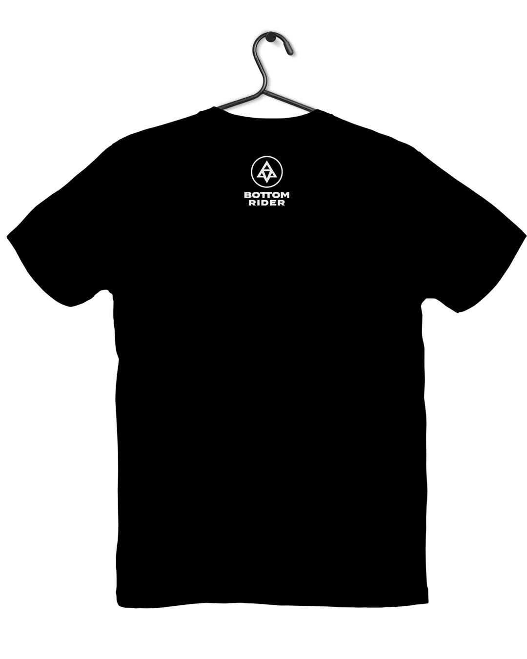 bottom rider inked logo back black print - Bottom Rider Inked Logo Tee