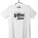bottom rider inked logo front white print - Bottom Rider Inked Logo Tee