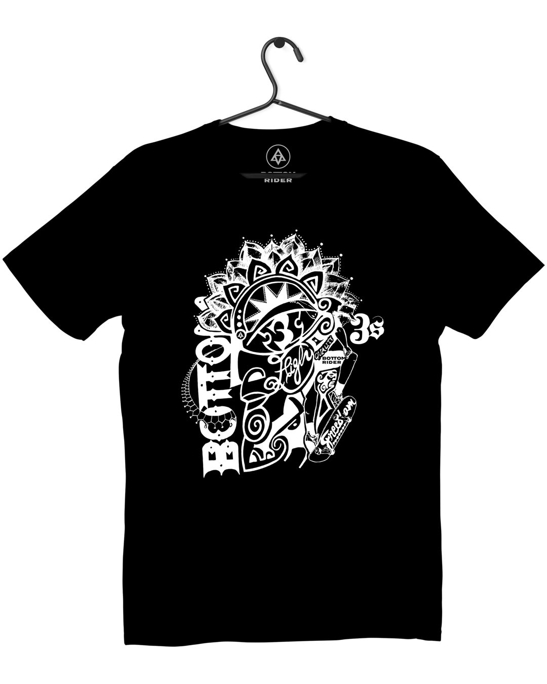 bottom rieder crowned in chaos tshirt black front print - Crowned in Chaos T-Shirt