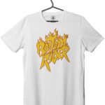 Born to Burn tshirt white front print - Born to Burn T-Shirt