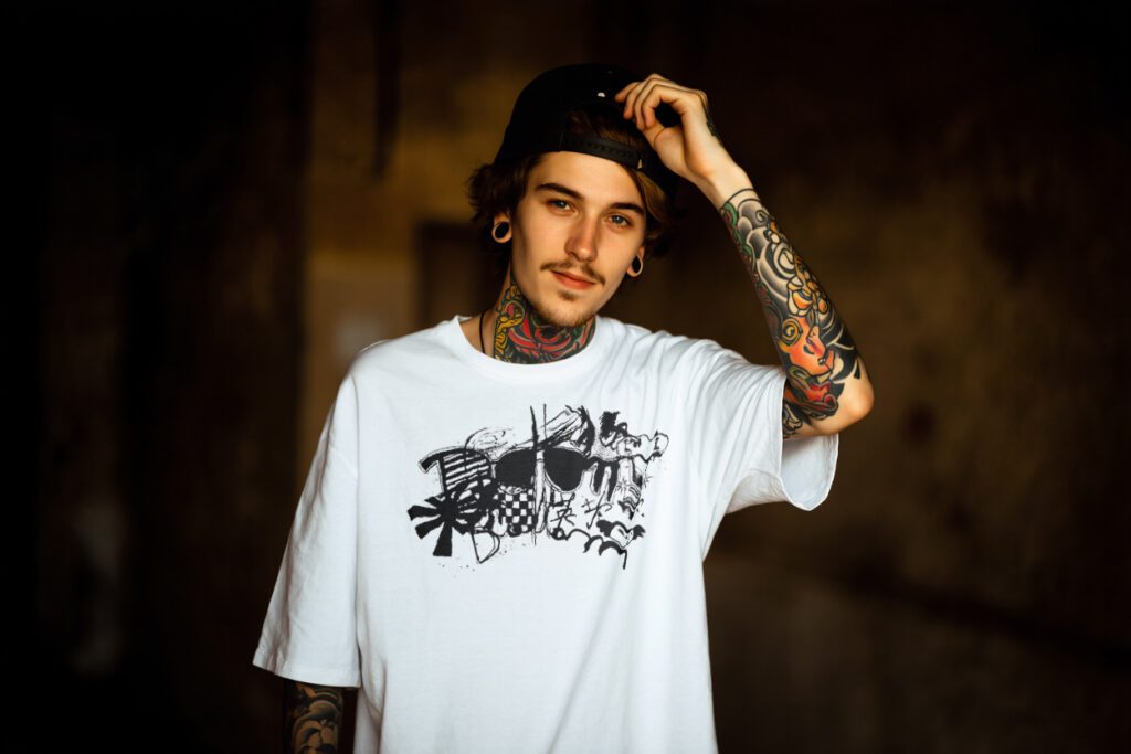 Black and White Skate T Shirt - Black and White Skate T-Shirt
