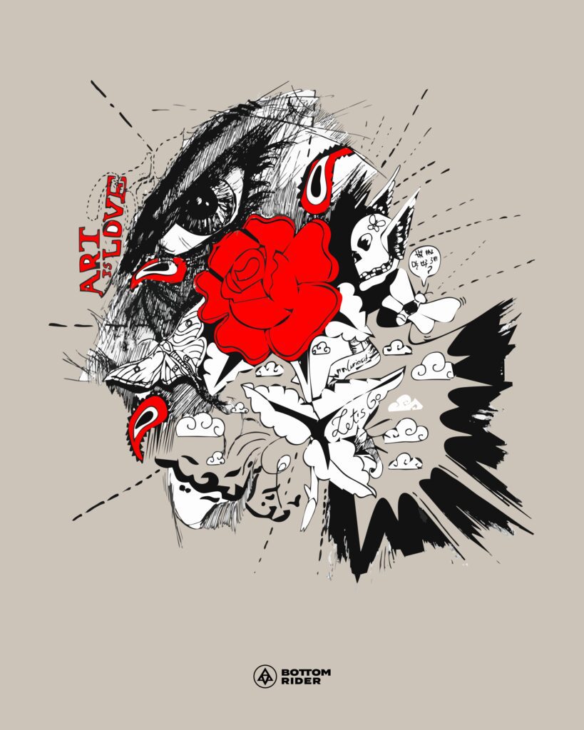 Bottom Rider Tee – Urban Sand Edition design - Bottom Rider Tee – Urban Sand Edition