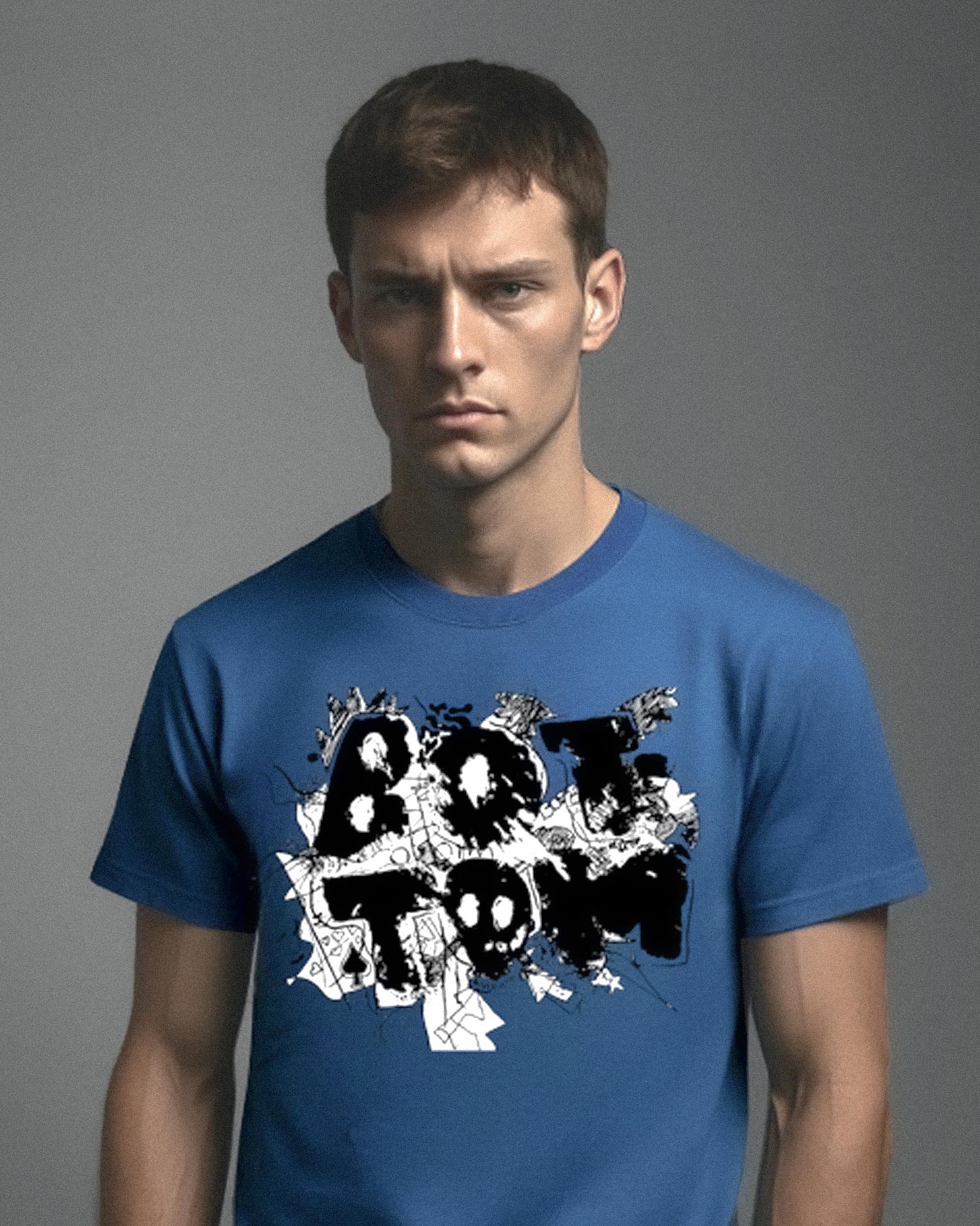 model Bottom Flow T Shirt – Sky Blue Streetstyle Edition
