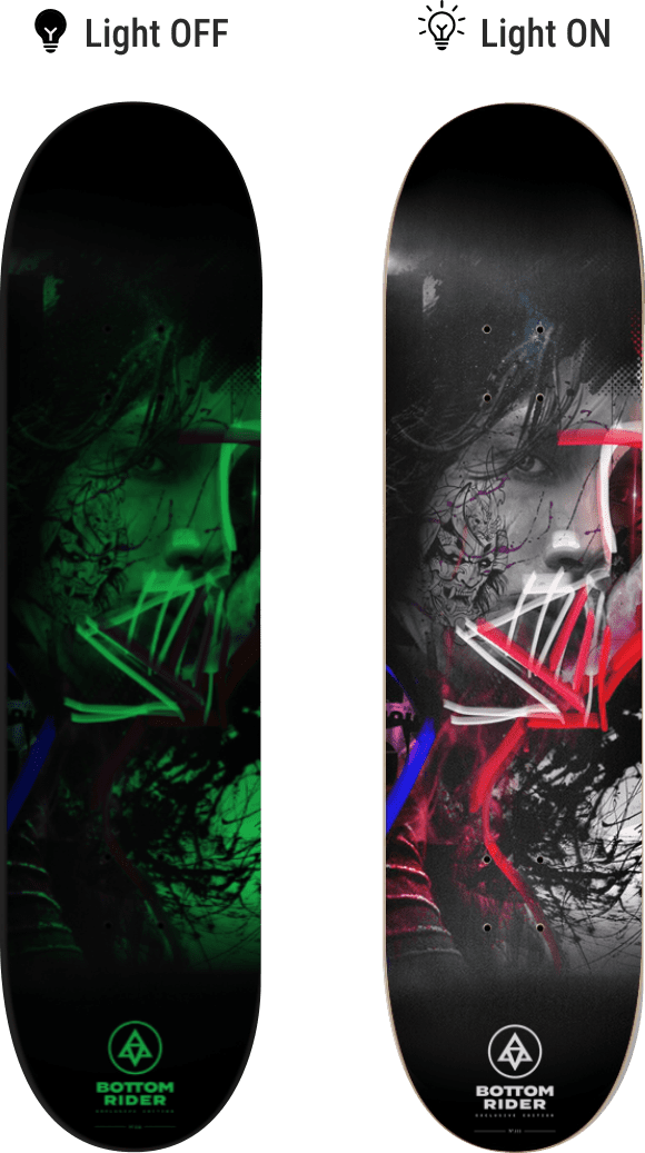 deck n111 glow in the dark on off