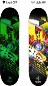 deck n133 glow in the dark on off