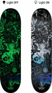 deck n144 glow in the dark on off