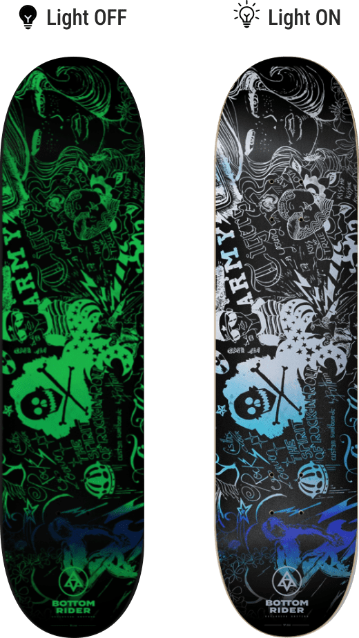 deck n144 glow in the dark on off