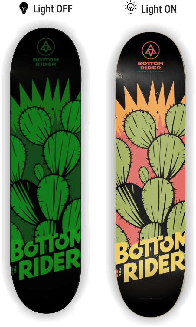 deck n66 glow in the dark on off