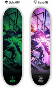 deck n77 glow in the dark on off