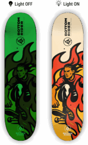 deck n88 glow in the dark on off