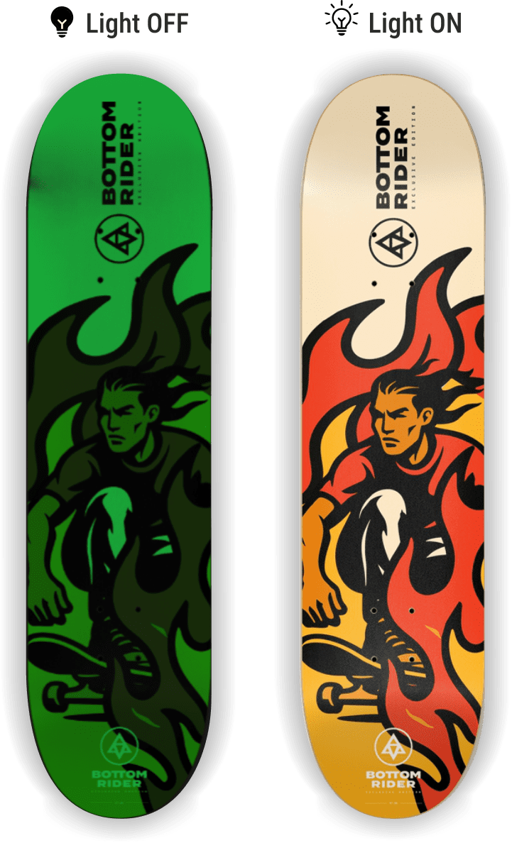 deck n88 glow in the dark on off